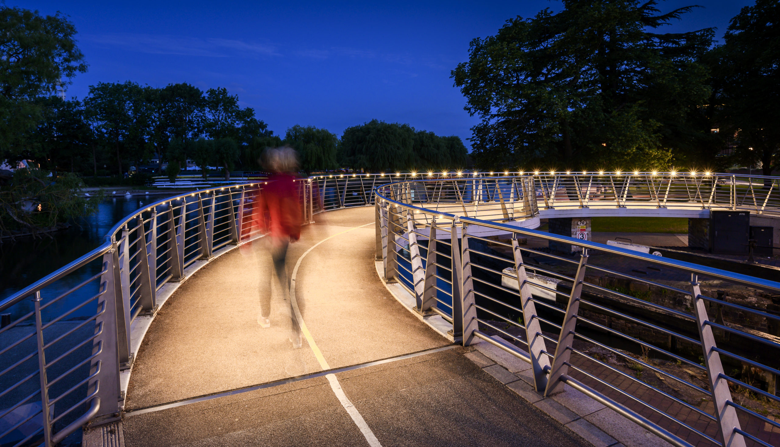 handrail bridge lighting